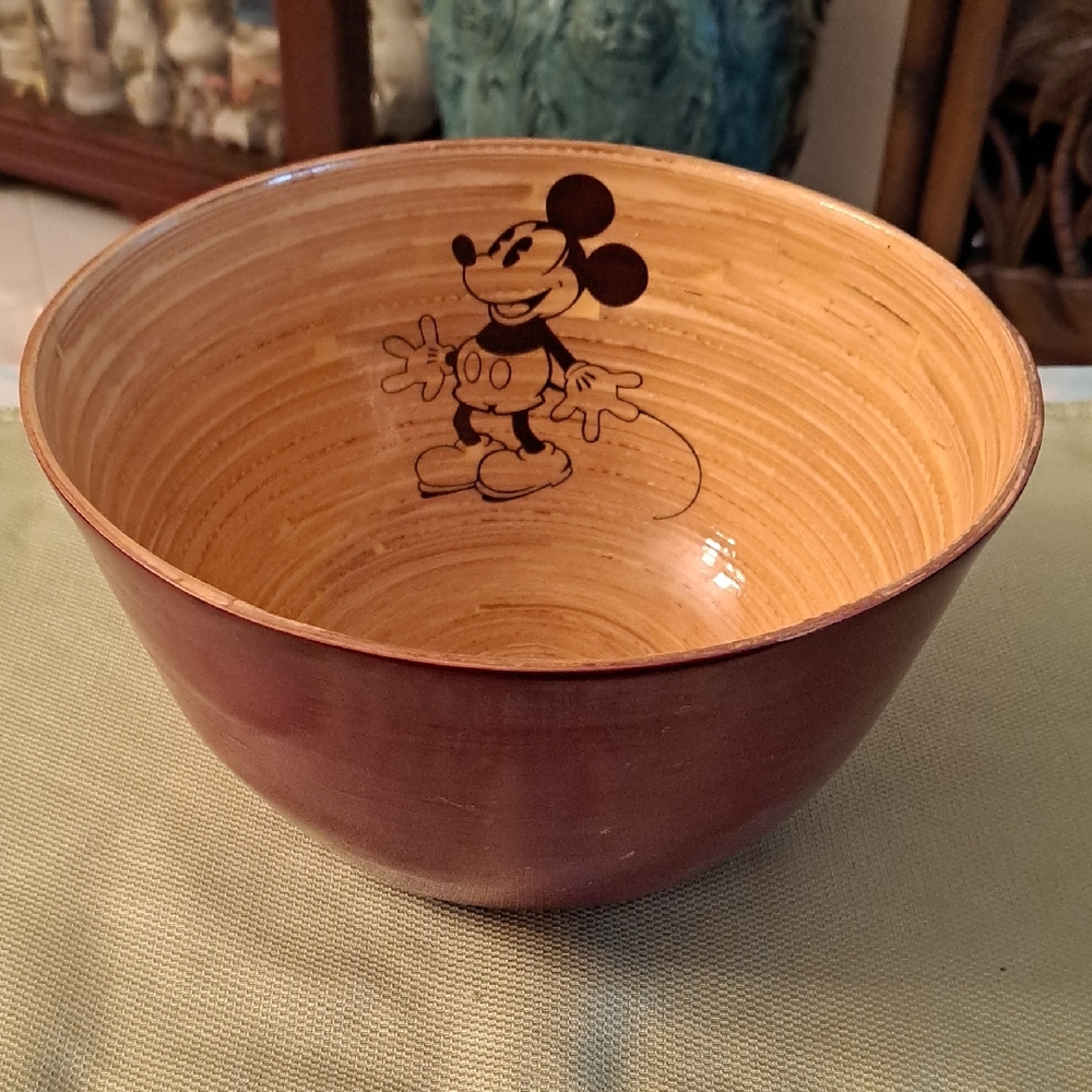 Disney Tan and Red Mickey Mouse Decorative Bowl